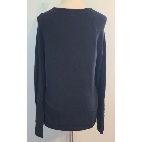 J Mclaughlin Women M Sweater Pullover Top Cabincore Comfortcore Button Embellish - Picture 2 of 10
